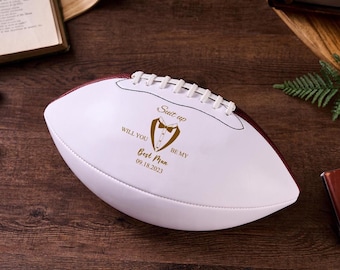 Fathers Day Gifts, Ring Bearer Gift, Personalized Football, Gifts for Men, Groomsmen Gift, Personalized Gift, Sports Gift, Keepsake, For Him