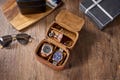 Custom Leather Watch Case, Personalized Watch Box, Leather Travel Box, Men's Watch Case, Christmas Gift, Birthday Gift, Anniversary Gift.