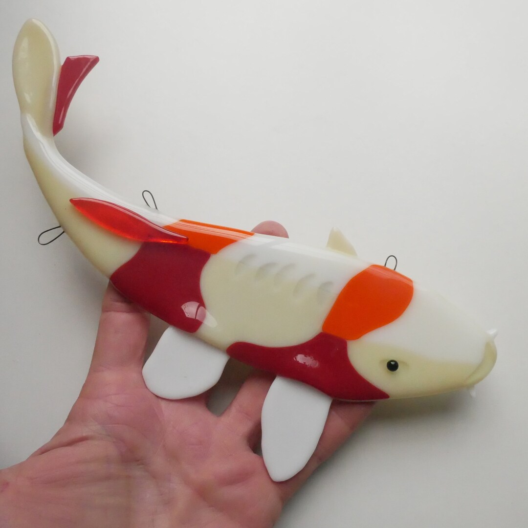 Fused Glass Koi Fish Art Etsy