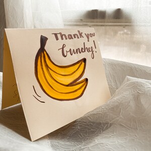 Cute Banana Personalized Handmade Thank You Card