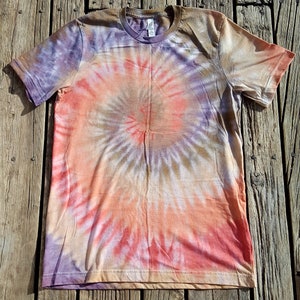 Harvest Colors Spiral Adult Tie Dye T Shirt M