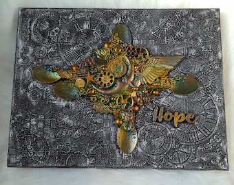 11x14 Original Hope Mixed Media Canvas Art