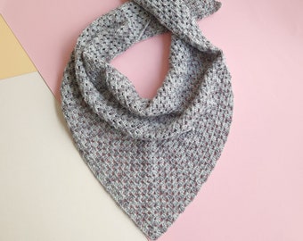 Modèle de châle triangulaire carré grand-mère facile Modèle de châle pour débutants Petit châle triangle au crochet Modèle bandana