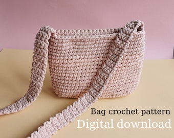 Bolso bandolera, Patrón de bolso bandolera a crochet, Patrón de bolso hecho a mano descarga digital, Patrón de bolso a crochet fácil, Patrón de bolso a crochet,