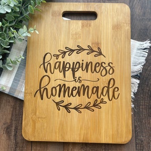 Laser Engraved Bamboo Cutting Board, Charcuterie Board, Cheese Tray. Great Housewarming Gift. Choose from 11 designs