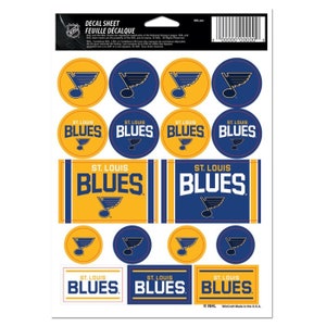 St. Louis Blues 5 x 7 Sticker Decal Sheet Free Shipping