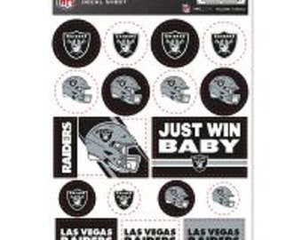 Las Vegas Raiders 5 x 7 Sticker Decal Sheet Free Shipping