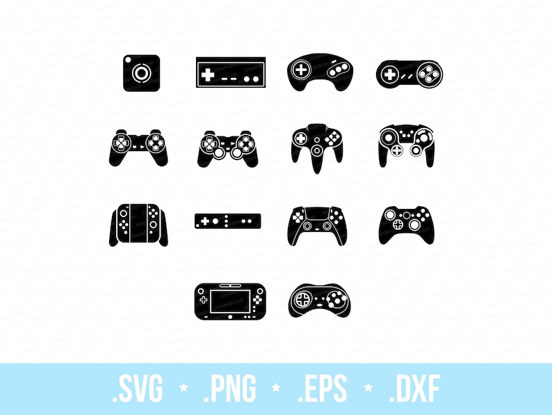 Rectangle Shape Controller Retro Video Game Controller Vector Art SVG Cut File - Etsy