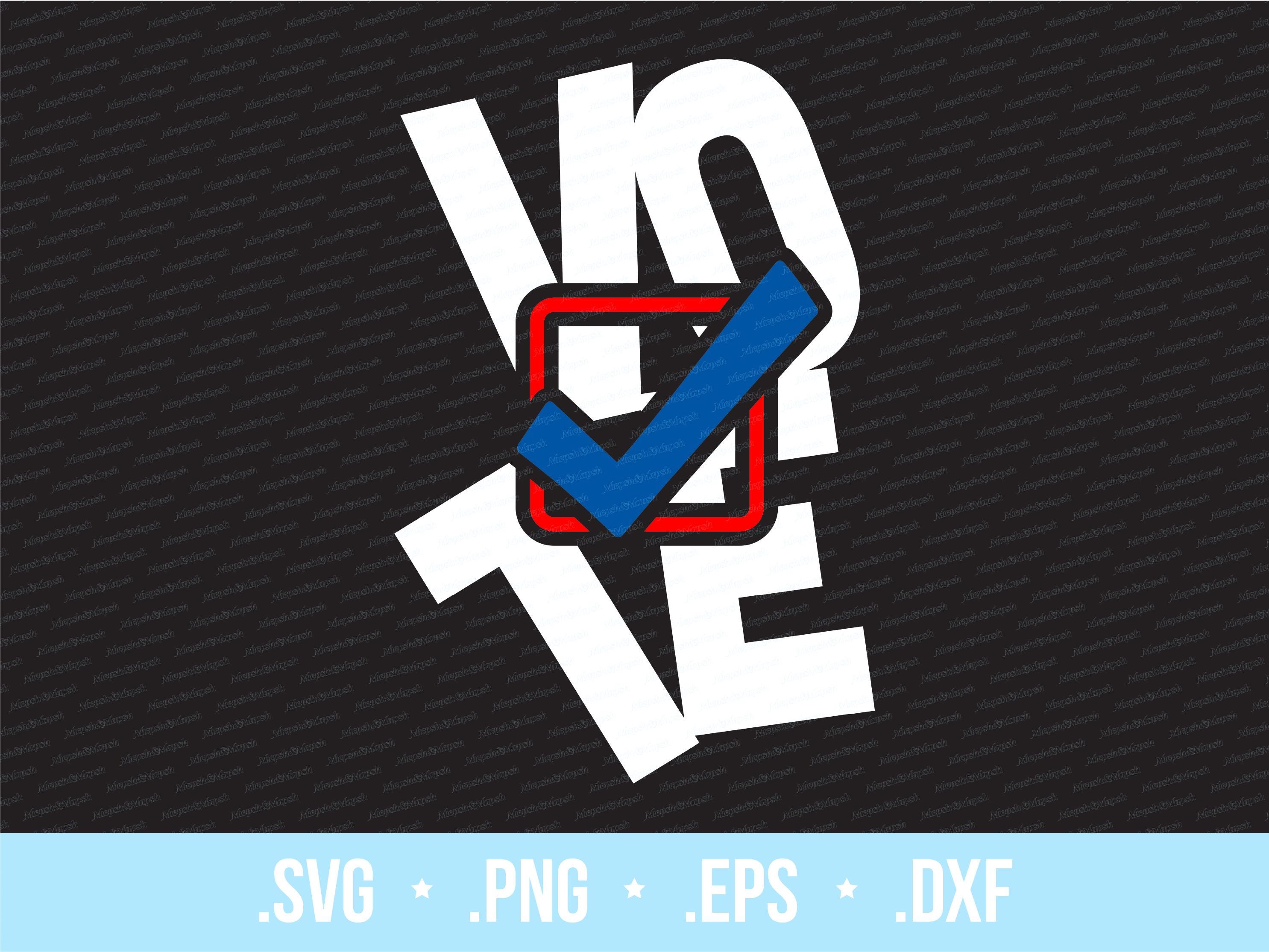 Vote With Check Mark SVG Cut File for Election Apparel and Signs - Etsy