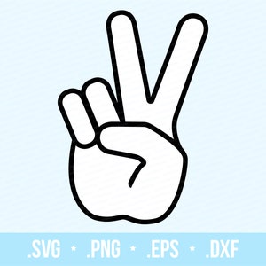 Peace hand svg peace sign layered graphic for cutting machines and print