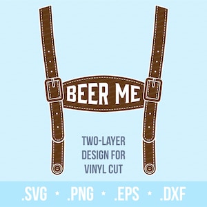 Lederhosen SVG de Halloween de Oktoberfest Gráfico de Lederhosen para cortar e imprimir en vinilo, diseño vectorial de dos capas Regalo para amantes de la cerveza, despedida de soltero