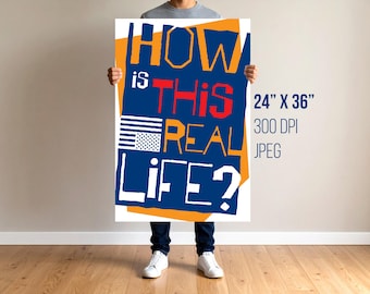 Political Protest Sign: Anti-Trump No Kings Poster (Digital Download), Three sizes included