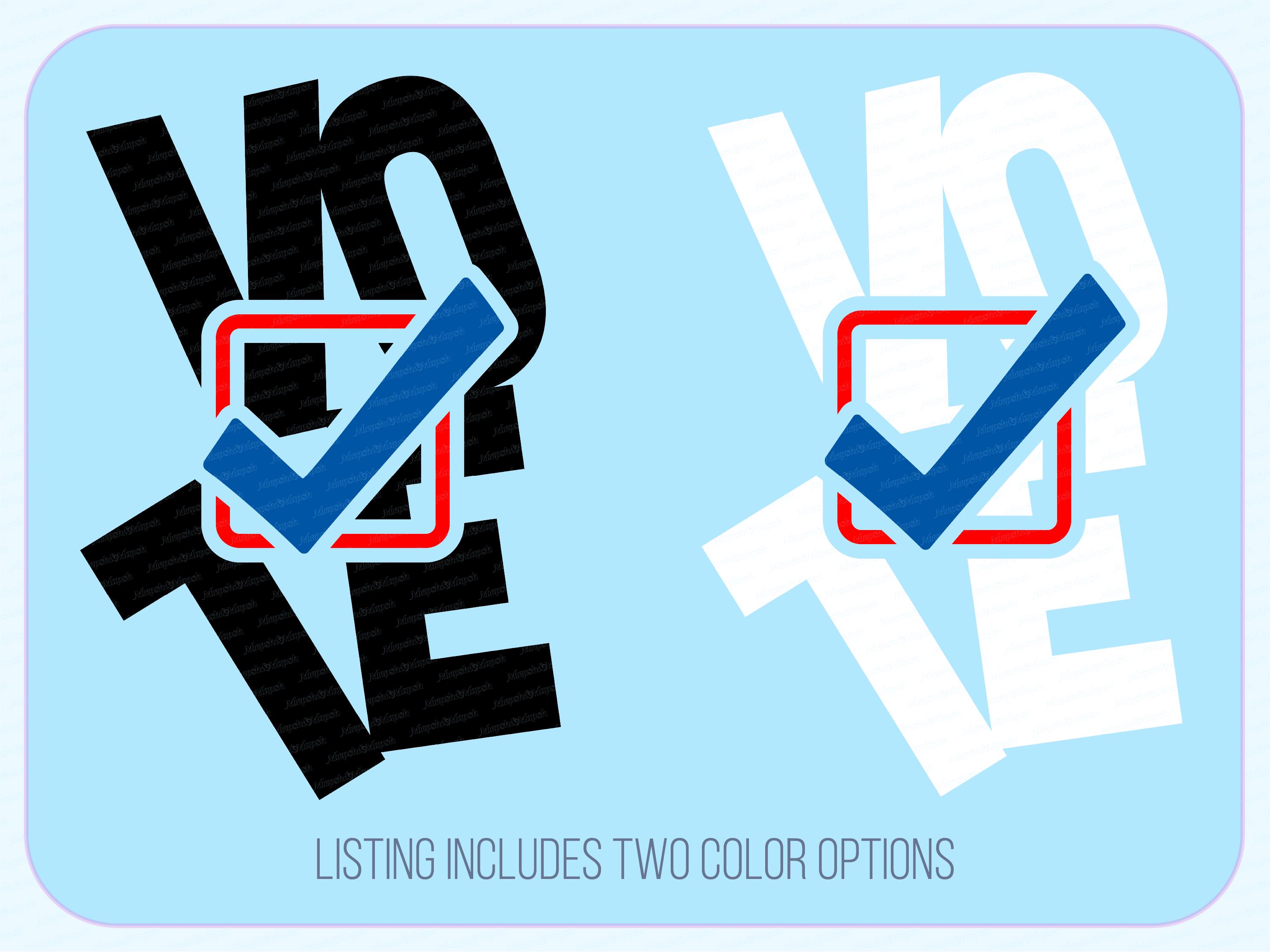 Vote With Check Mark SVG Cut File for Election Apparel and Signs - Etsy