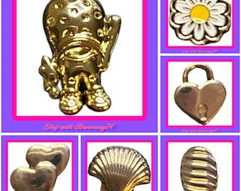 solid Gold Metal crocs jibbitz shoe charm