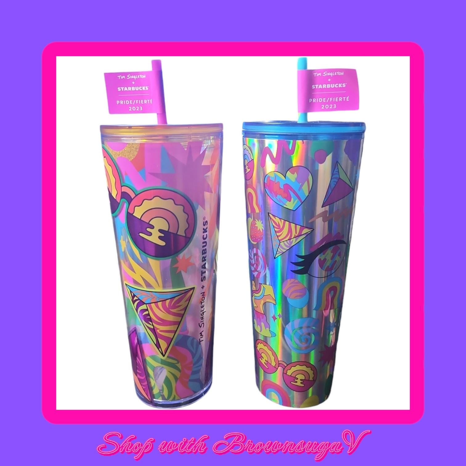 Starbucks Cold Cup Tumblers 24 Oz Venti Tim Singleton Pride Summer 2023 -  Choose One - Etsy
