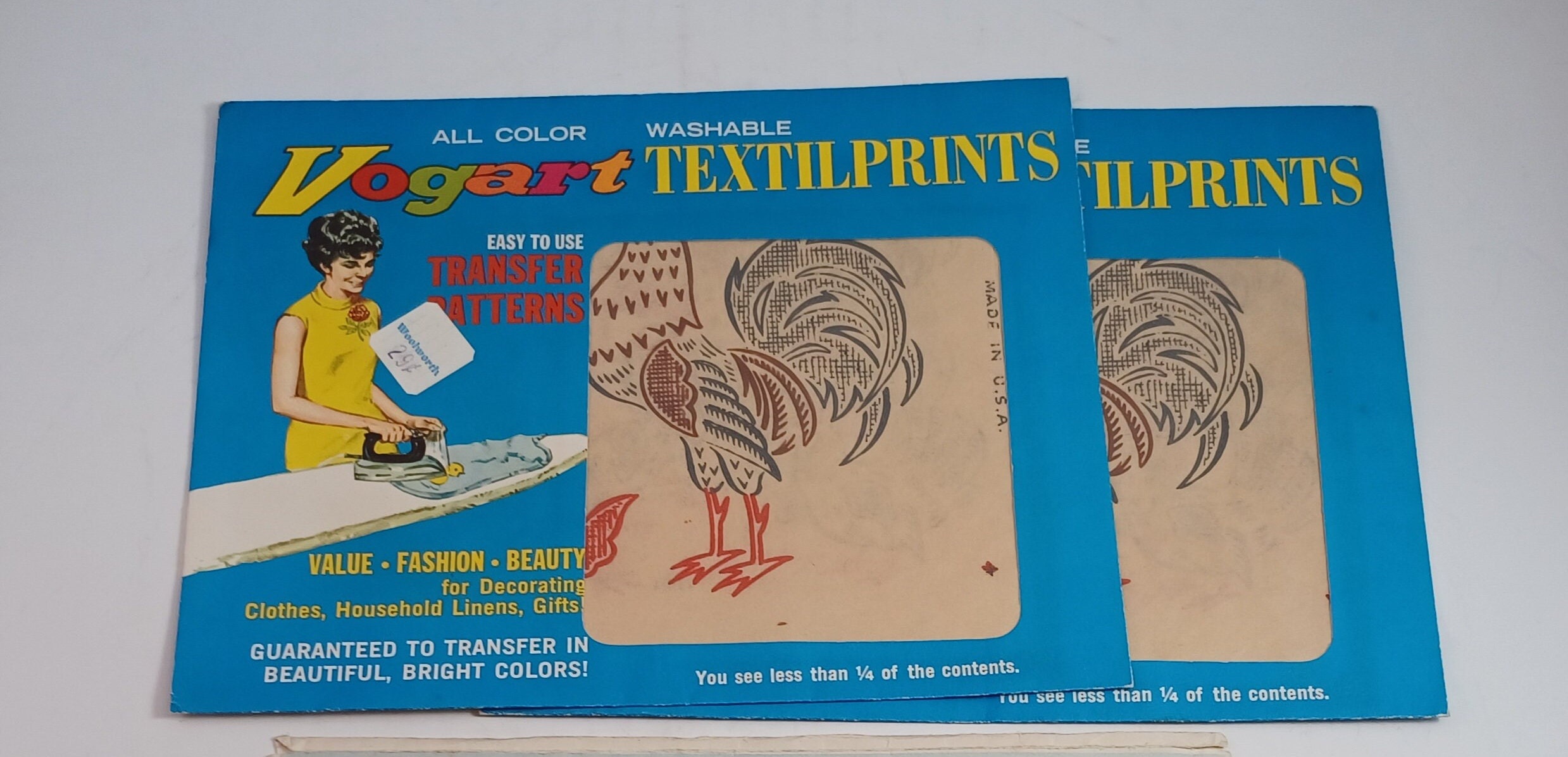 ADORABLE Vintage Vogart Textilprints 32 Teddy Bears Iron on Embroidery  Transfers Two Complete Sheets NEVER Used UNCUT Hot Transfers
