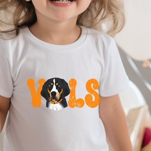 Toddler Short Sleeve Vols Smokey Shirt, Volunteer Smokey Shirt, Go Vols Smokey Shirt, UT Smokey Shirt, Vols Shirt