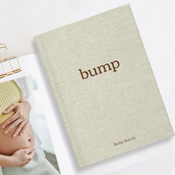 Personalized Bump Journal, Custom Pregnancy Diary, Baby Shower Gift, Baby Shower Gift, Pregnancy Journal, Mum Notebook, Bump To Baby