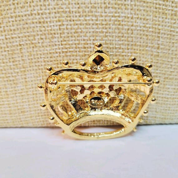 VTG KJL Kenneth J. Lane Signed Rhinestone Royal C… - image 4