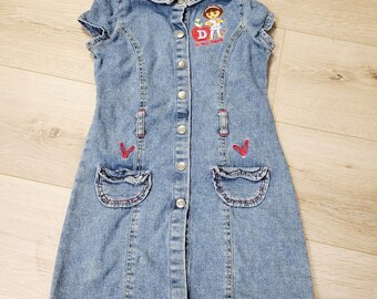 white christmas dresses Denim Tiered Maxi Dress main image 1