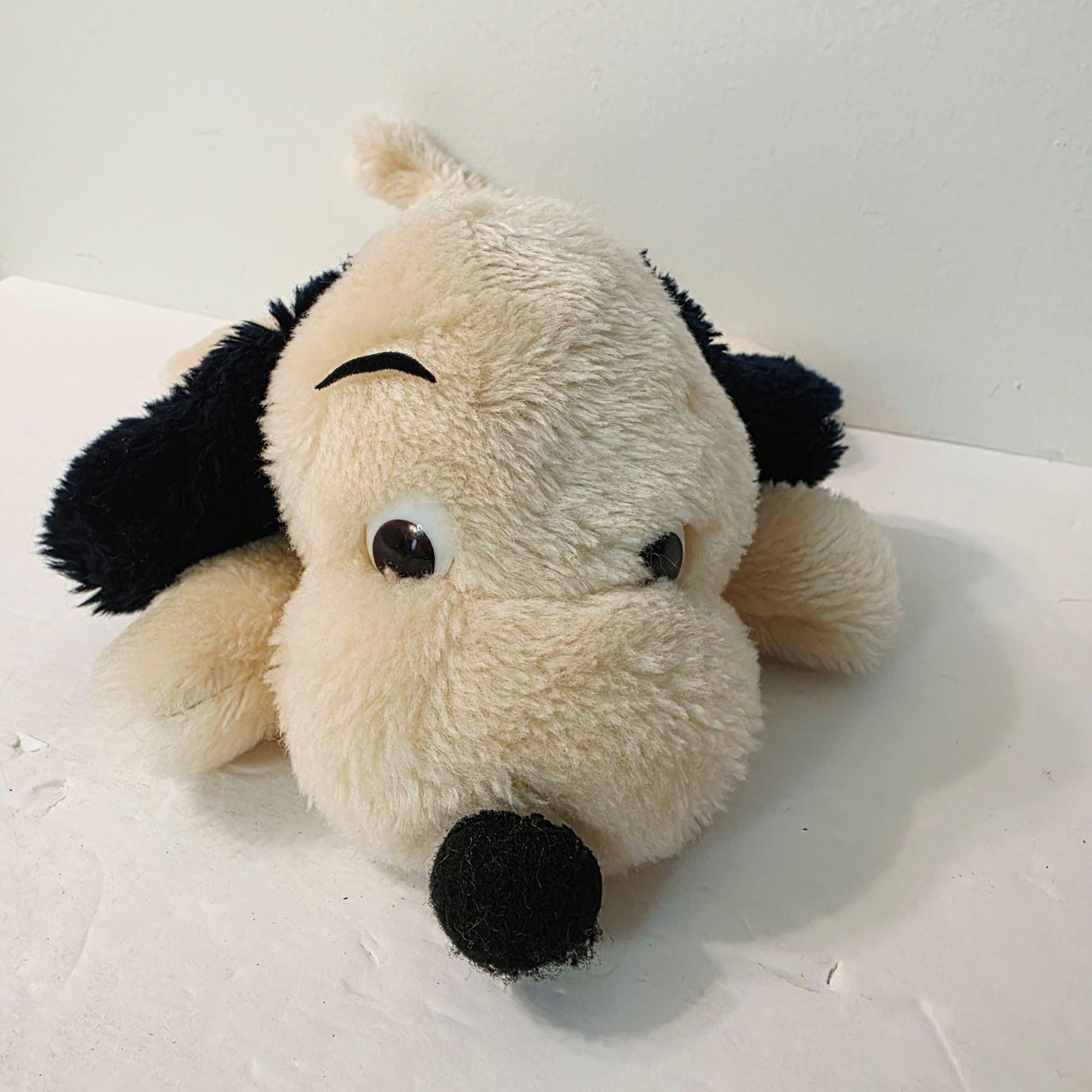 Vtg Dakin Drooper Puppy Dog Plush Yellow Cream Brown Ears 10