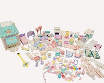 Mix Vtg Big Lot Fisher Price Precious Places Magnetische meubelonderdelen Stukken Huisdier