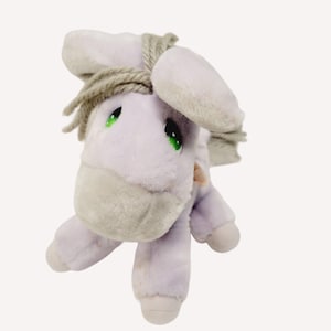 Vtg 1985 Applause Precious Moments Purple Donkey Roly Plush Stuffed Toy