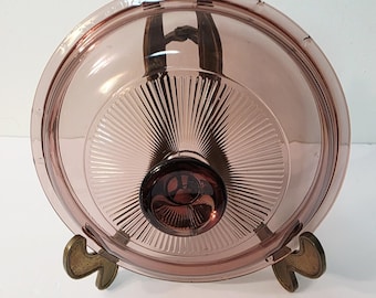 Vtg Pyrex Vision Ware V1C Round Lid Cranberry Red Glass Replacement 6.5" 1L/1QT