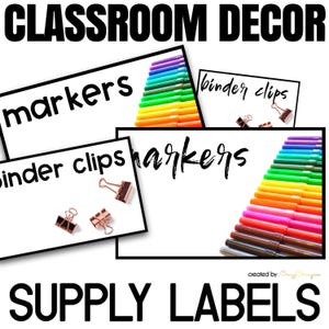Supply Labels Classroom Printable Classroom Supply Labels Editable
