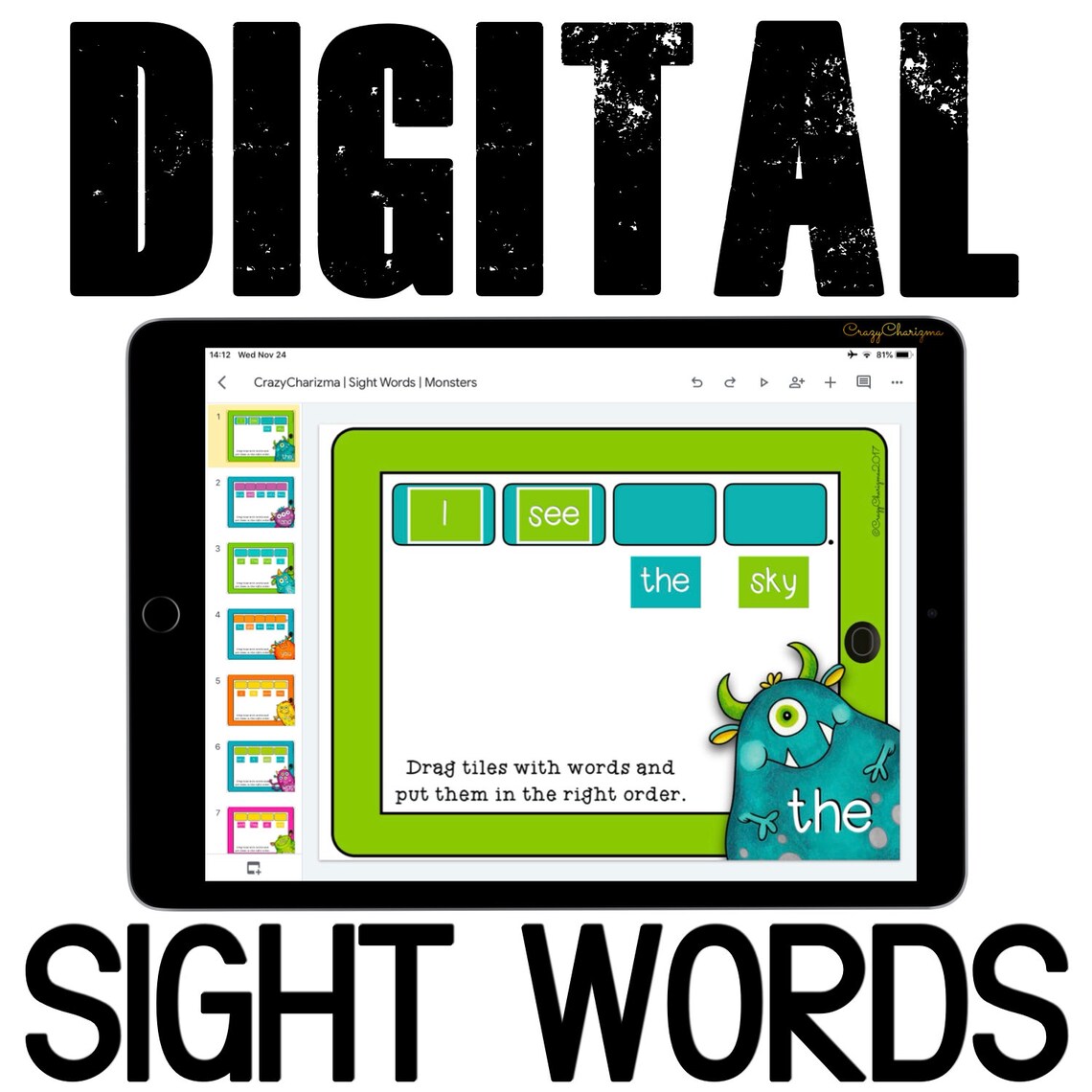 Sight Word Games Sight Words for Kids Kindergarten 1st Graders 2nd ...