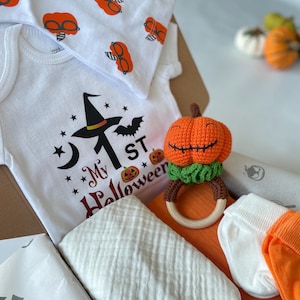 Halloween Baby Boy Gift Box, Newborn Gift Set, Welcome Baby Gift, Gift For Baby Boy