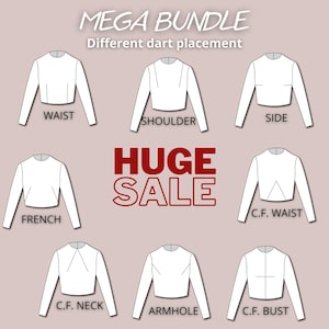 Basic bodice block sloper and sleeve pdf sewing pattern, basic bodice pattern for woman, basic sleeve pattern, plus size basic bodice woven