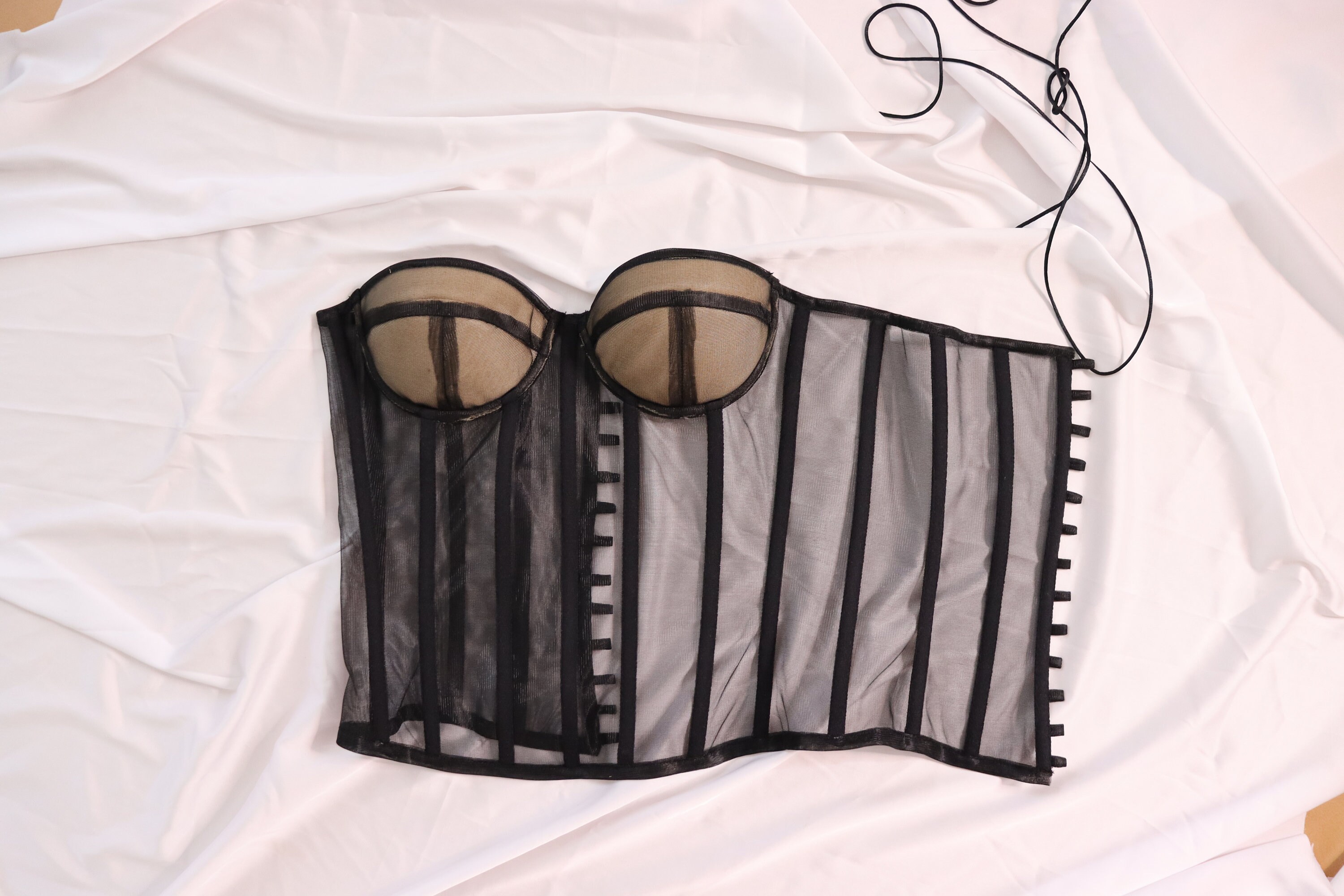 【ゆき】Checked Shirring Bustier Amazon.com: Blue Corset Bustiers Women's Corset Top Waist