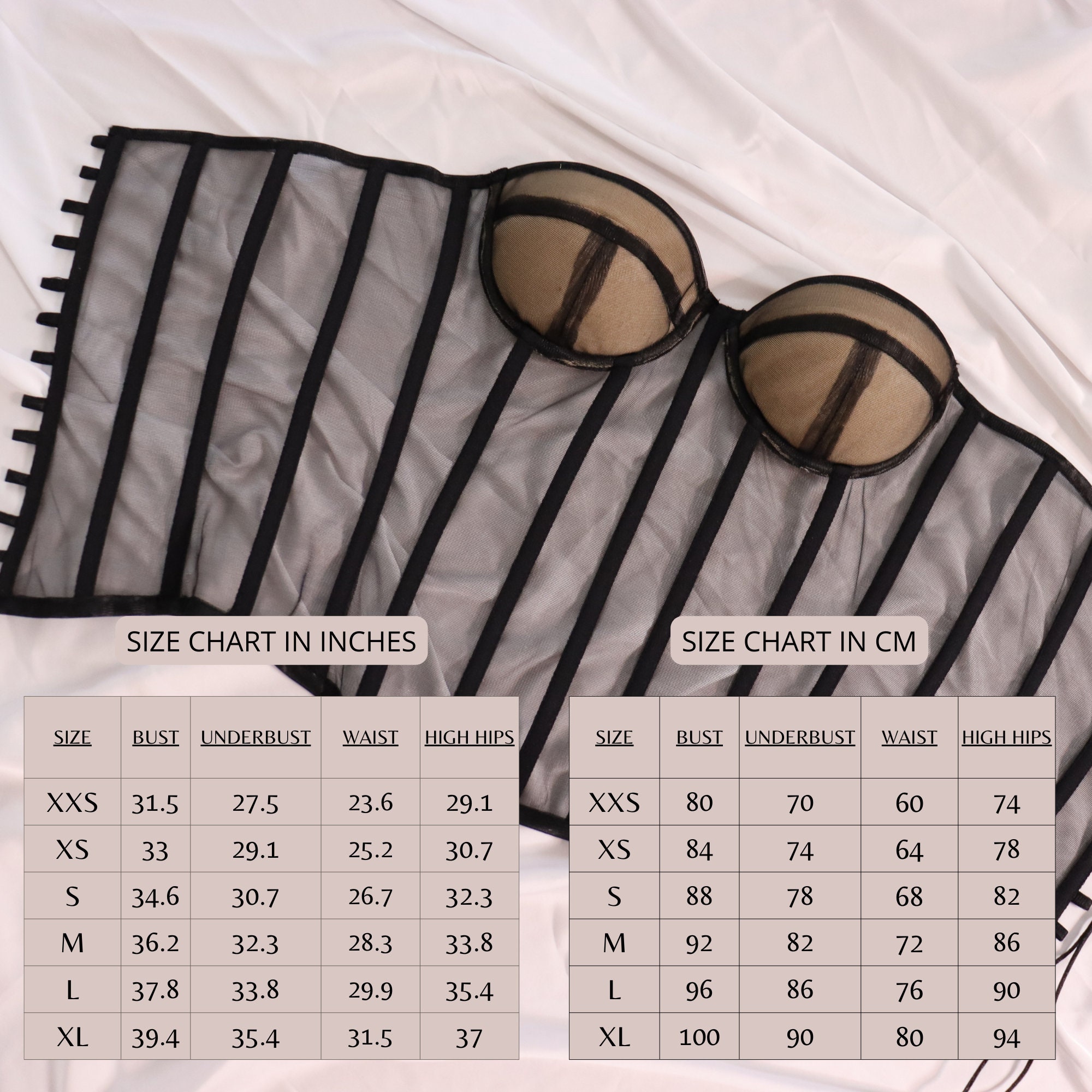 【ゆき】Checked Shirring Bustier BoomGlam Sheer Sleeve Bustier II – Twisted Jezebel