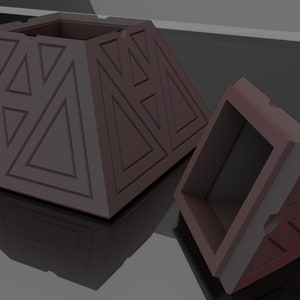 jewelry box Earth pyramid Pattern,file stl, 3D Model for CNC and 3d printer