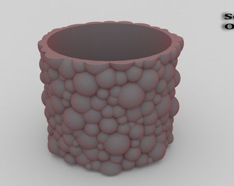 Bombello Pot,Planter,Pot,file stl, 3D Model for CNC and 3d printer
