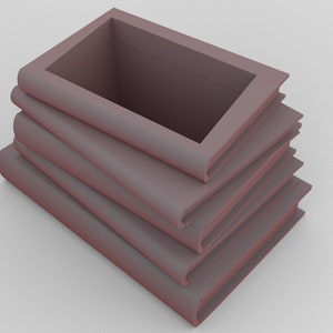 Buch Pot Datei stl, 3D Modell für CNC und 3D Drucker