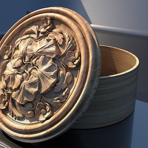 jewelry box Lotus,file stl, 3D Model for CNC and 3d printer