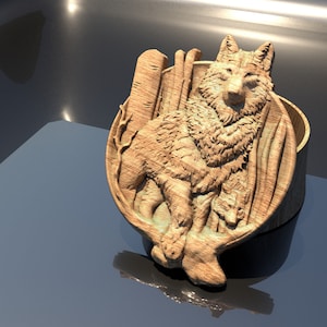 Wolves Wolf Souvenir Pattern,Animal pattern,3d Print Files pattern,file stl, 3D Model for CNC and 3d printer