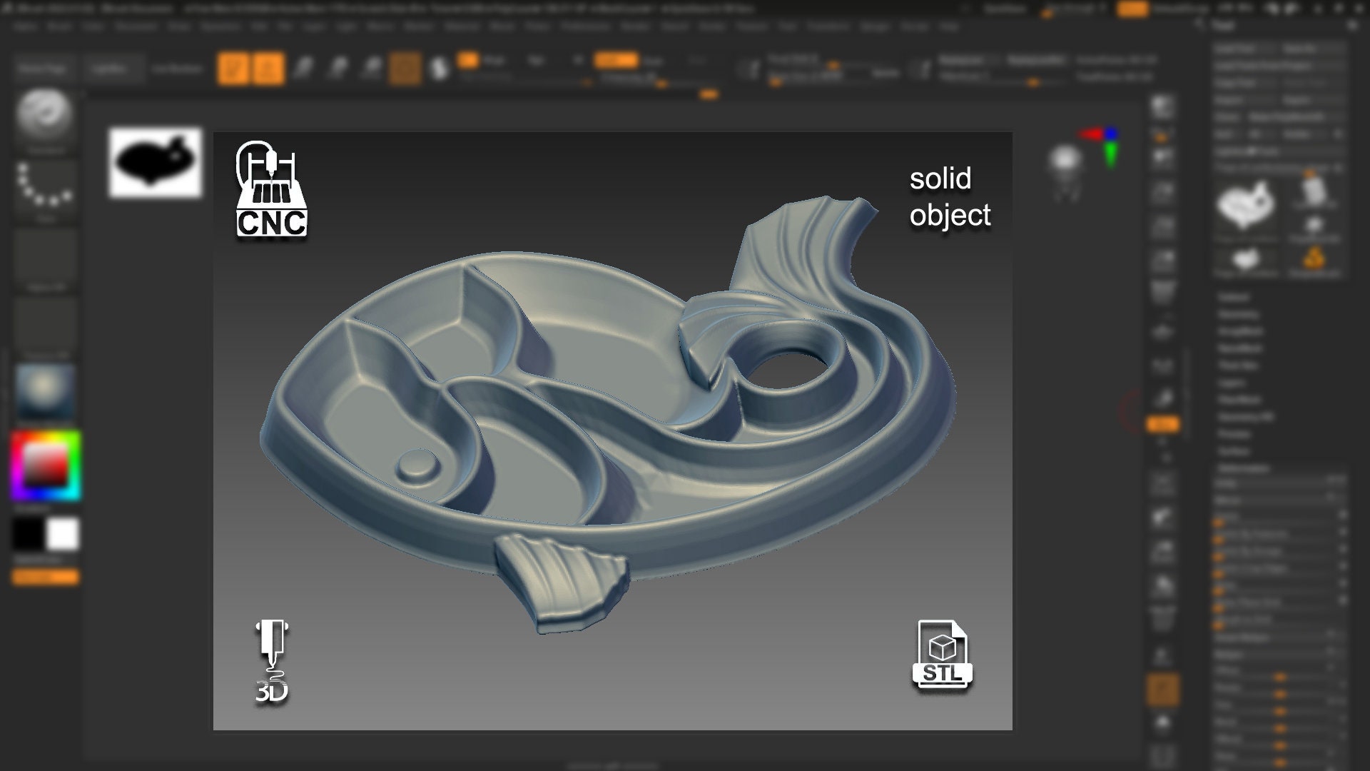 Fish Tray,file Stl, 3D Model for CNC and 3d Printer - Etsy