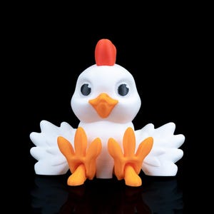 Flapping Chicken Sensory Fidget Toy Articulated 3D Printed Poseable Pets Desk Decor Farm Animal