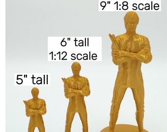 BRUCE LEE Statue Figurine Gold 3D Printed Figure