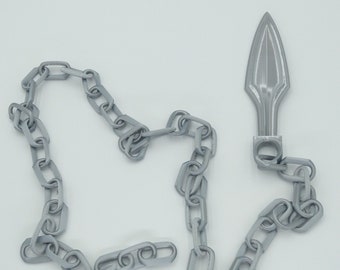 Mortal Kombat Scorpion Kunai con cadenas 60" Plata 3D IMPRESO