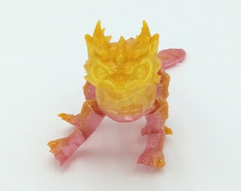 SQUISHY articulado Lindo Dragón Colores del arco iris 7 "Figura impresa en 3D TPU