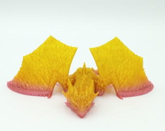 DRAGON WHELP Squishy Articulado Flexi Colores del arco iris 7 "Figura impresa en 3D TPU
