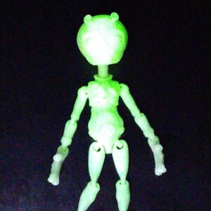 ALIEN Figure 7&quot; Glow in The Dark 3D Printed Flexi Factory