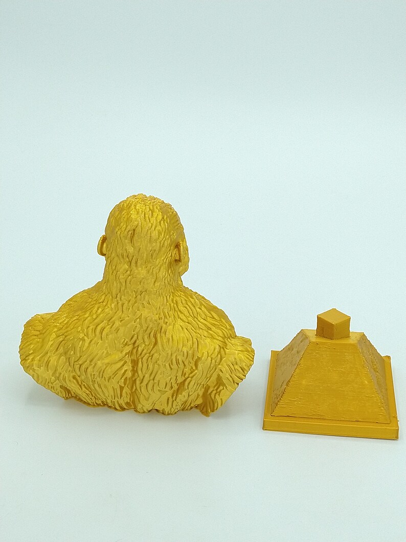 King Kong Bust Statue Gold 3D PRINTED Etsy