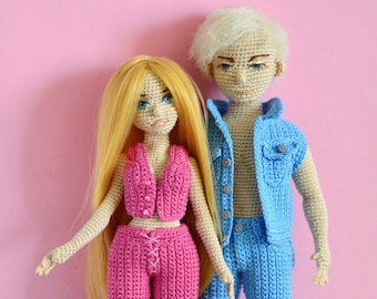 Crochet Doll Pattern: Woman and Man with Clothes (PDF Pattern)