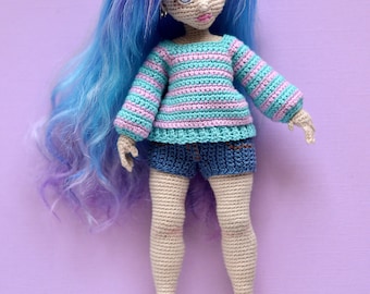 Crochet Doll Body Pattern: Wire Frame Amigurumi Girl (PDF Pattern)