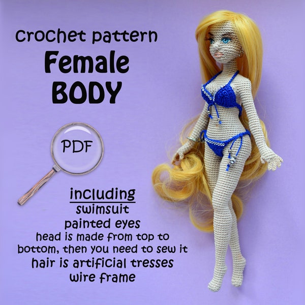 Female body crochet pattern